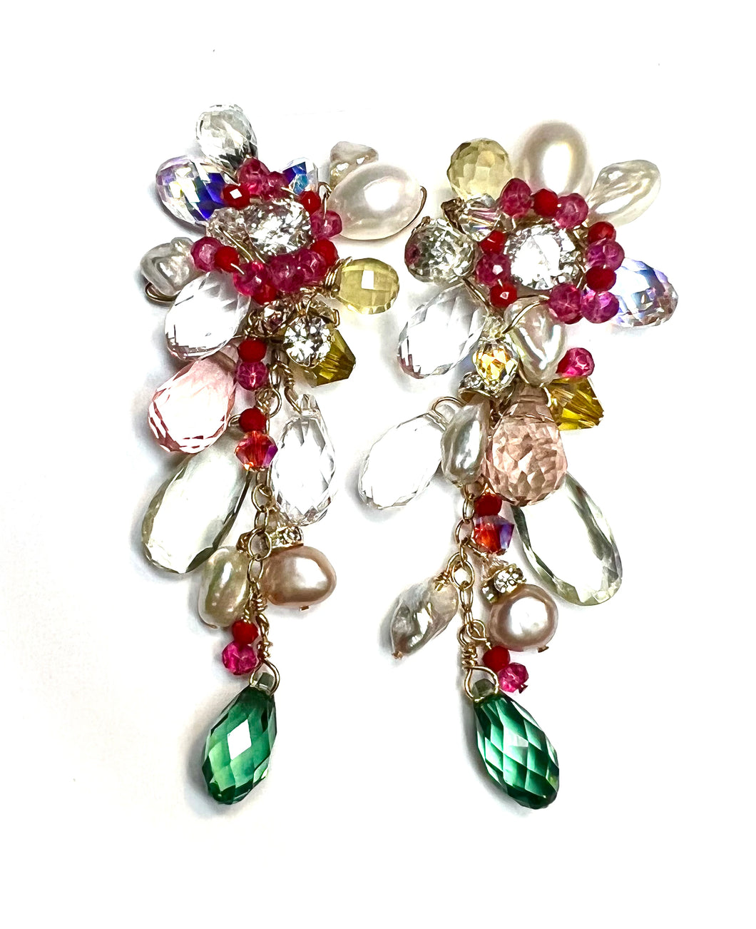 Garden of Shimmer Long Flower earrings
