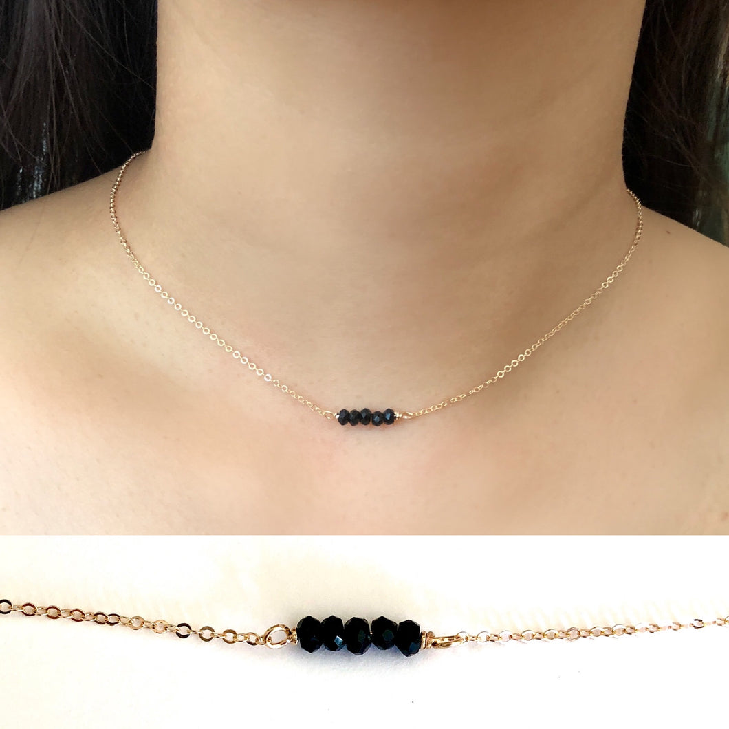 Onyx choker necklace