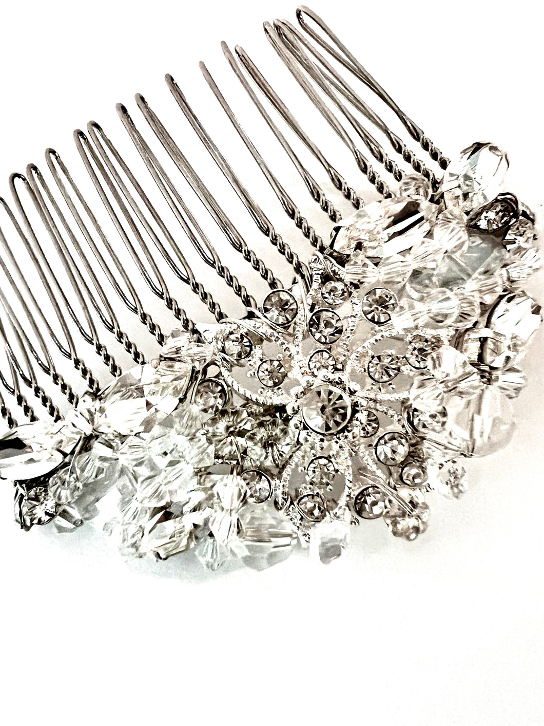 The Mishka Diamond Bridal hair comb and headpiece