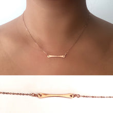 Load image into Gallery viewer, Mini Hand Hammered Handlebar necklace
