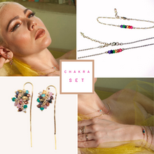 Load image into Gallery viewer, Set: Rainbow Necklace &amp; Bracelet Chakra Rainbow set

