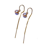 Rhinestone “Diamond” circle thread earrings