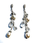 Lana chandelier trio earrings(crystal, rhinestone & pearl)