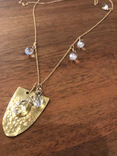 Load image into Gallery viewer, Alison of Arabia Long gold Necklace with Swarovski
