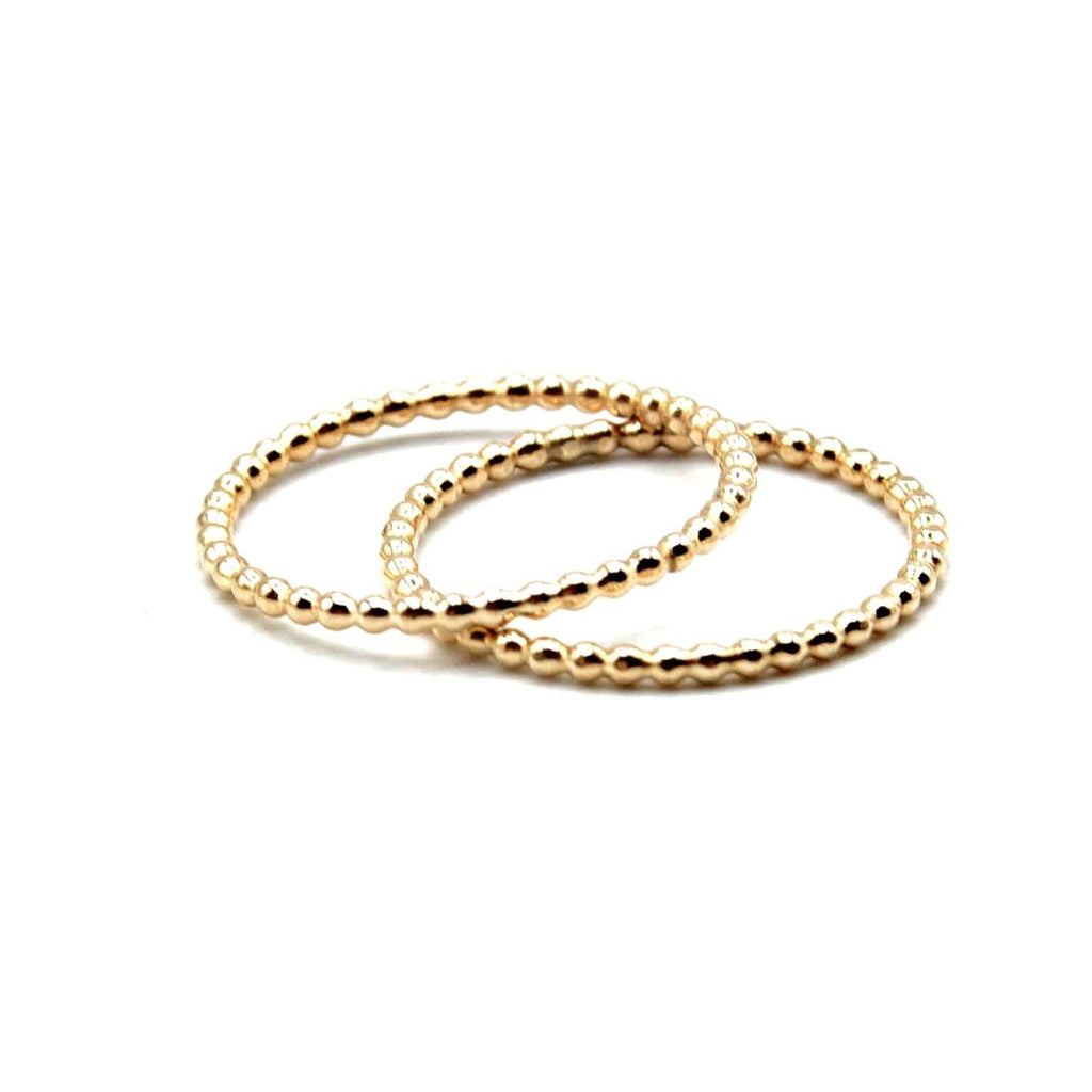 Studded and Beaded Stacking Ring