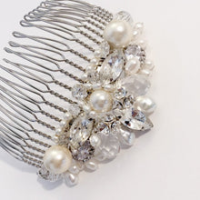 Load image into Gallery viewer, The Elizabeth Bridal Art Deco inspired tiara and hair comb
