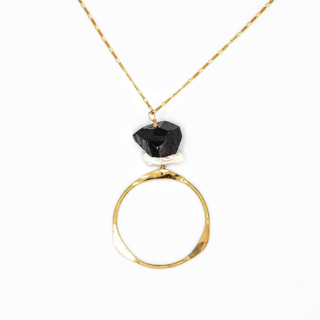 Circle of Life Black Tourmaline necklace