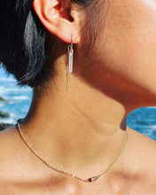 Load image into Gallery viewer, Mini Quartz Crystal thread earrings
